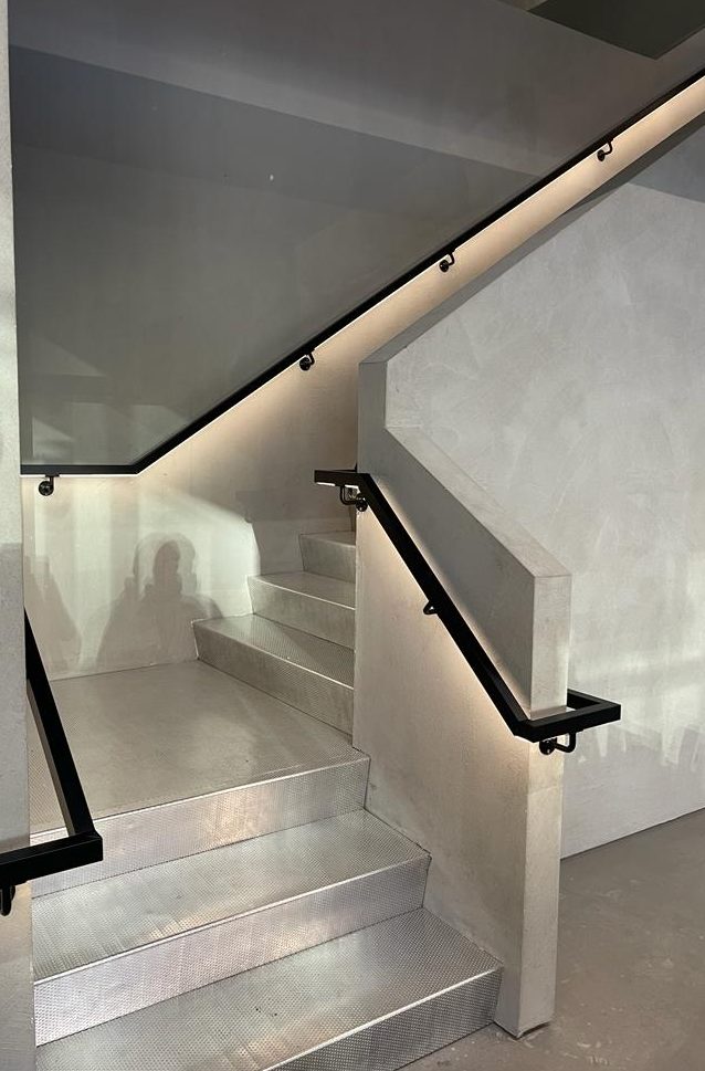 Illuminated Square Stainless Handrail-image