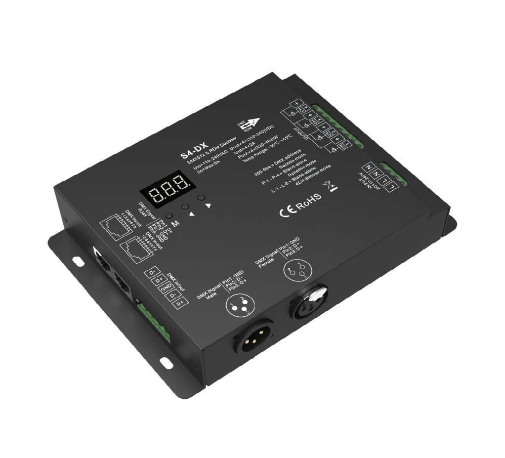 4 Channel High Voltage DMX/RDM Decoder-image